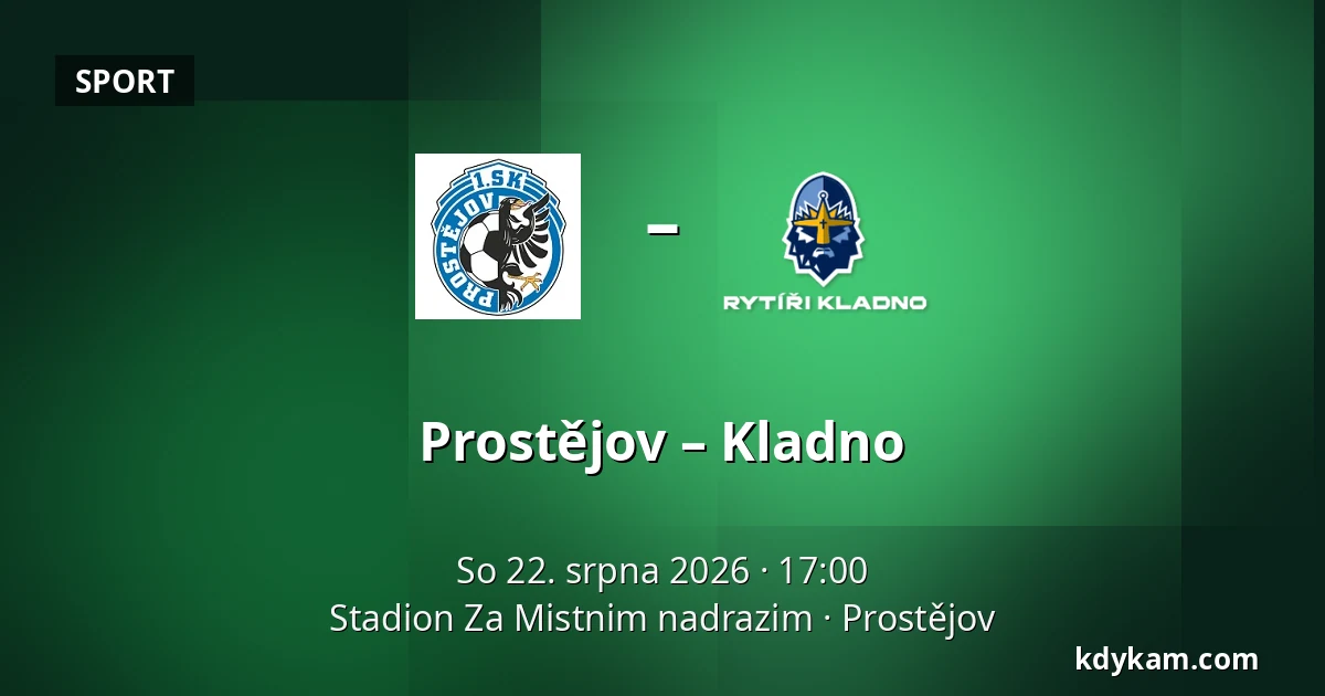 Prostějov – Kladno — Stadion Za Mistnim nadrazim, Prostějov