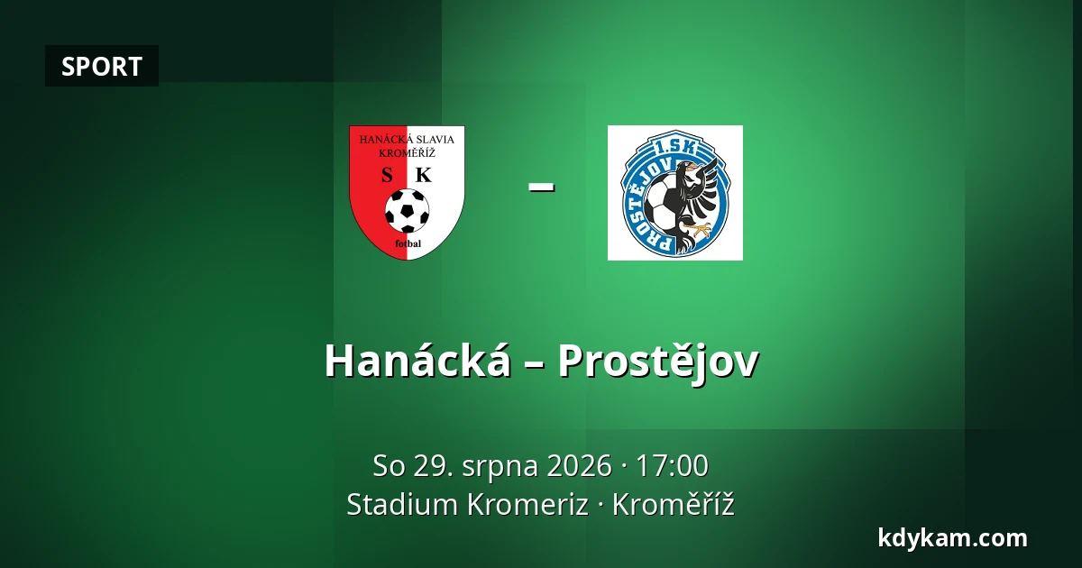 Hanácká – Prostějov — Stadium Kromeriz, Kroměříž