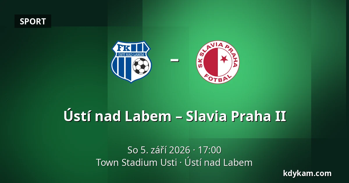 Ústí nad Labem – Slavia Praha II — Town Stadium Usti, Ústí nad Labem