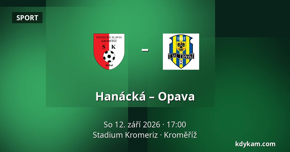 Hanácká – Opava — Stadium Kromeriz, Kroměříž