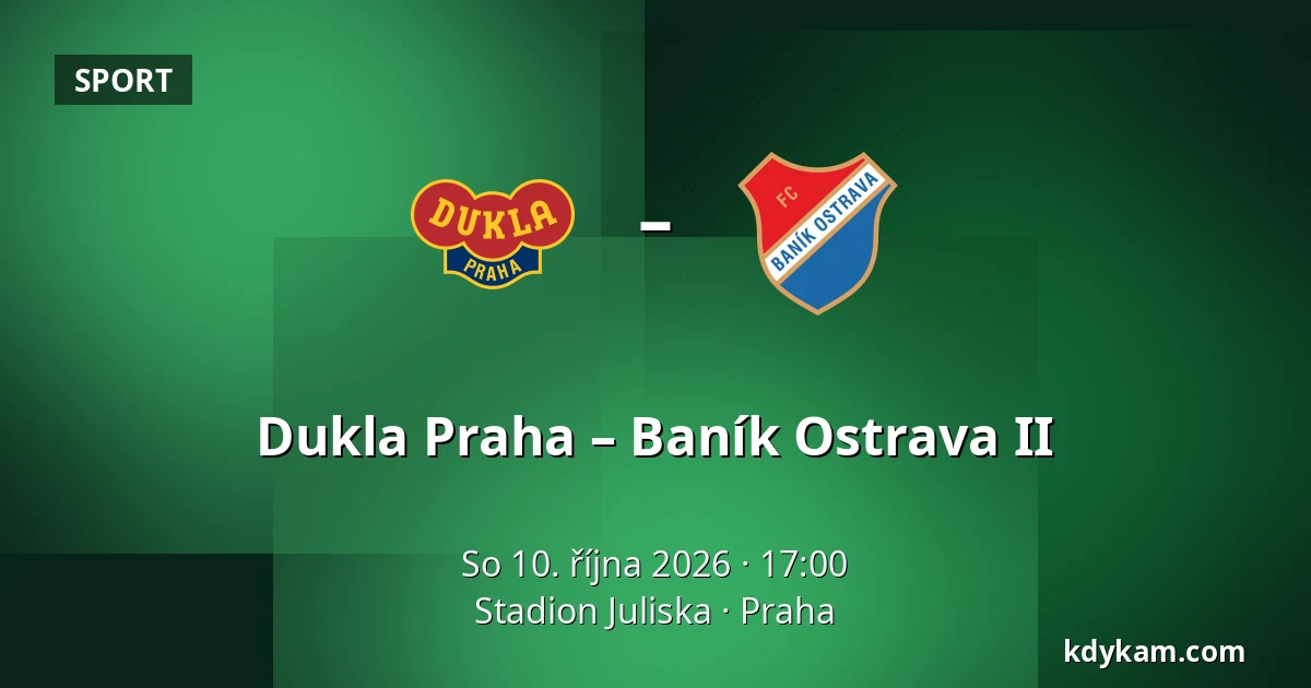 Dukla Praha – Baník Ostrava II — Stadion Juliska, Praha