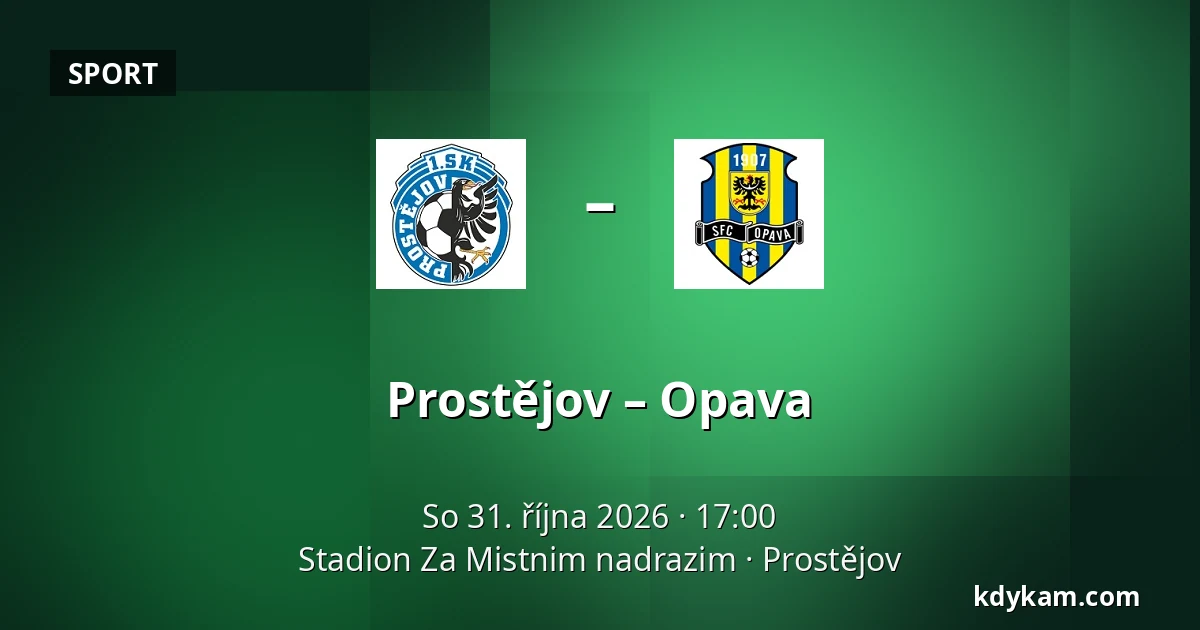Prostějov – Opava — Stadion Za Mistnim nadrazim, Prostějov
