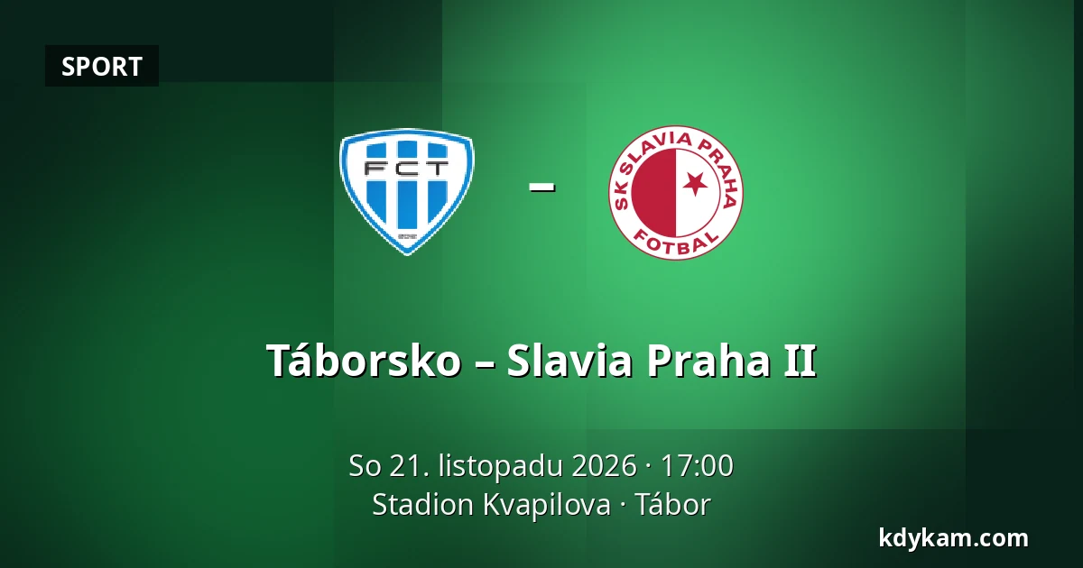 Táborsko – Slavia Praha II — Stadion Kvapilova, Tábor