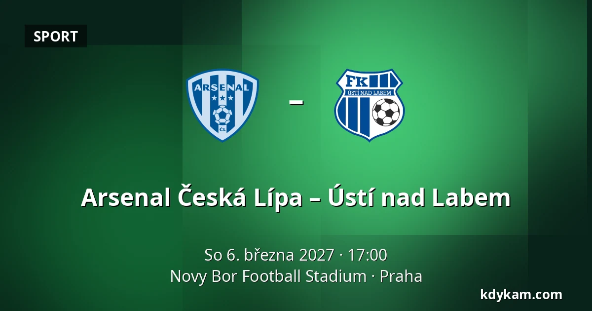 Arsenal Česká Lípa – Ústí nad Labem — Novy Bor Football Stadium, Praha