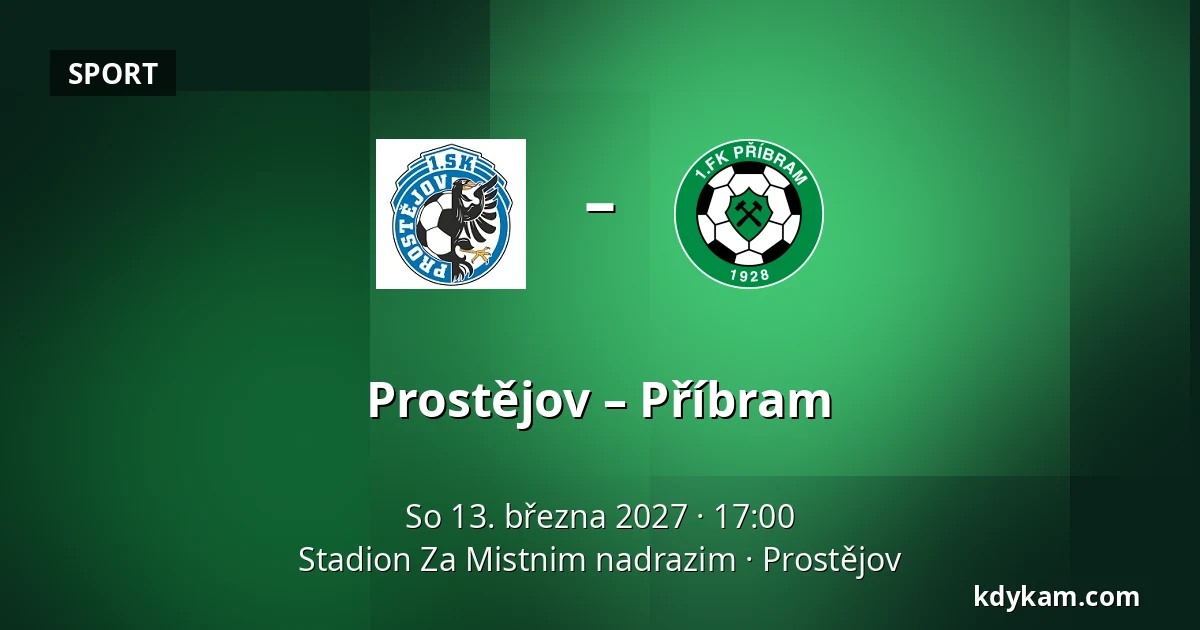 Prostějov – Příbram — Stadion Za Mistnim nadrazim, Prostějov