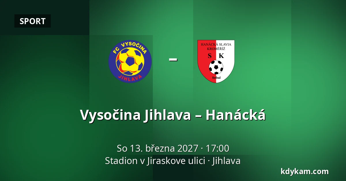Vysočina Jihlava – Hanácká — Stadion v Jiraskove ulici, Jihlava