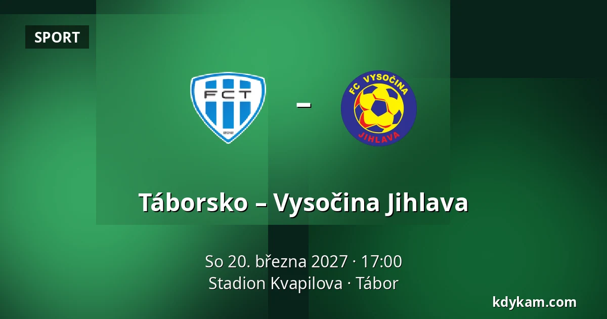 Táborsko – Vysočina Jihlava — Stadion Kvapilova, Tábor