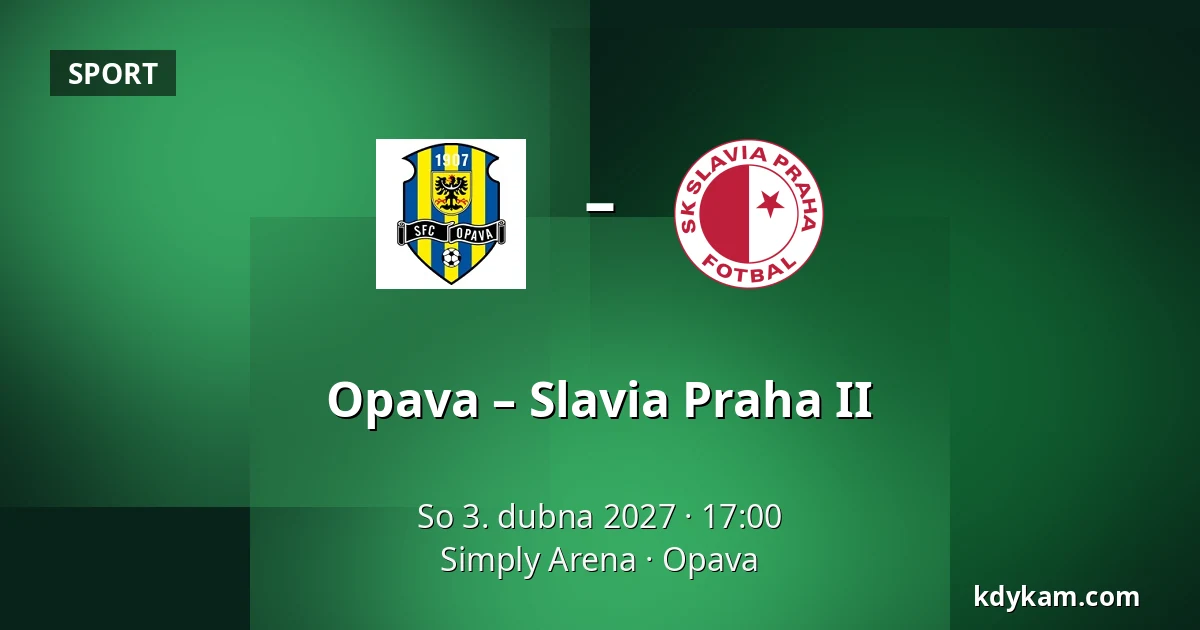 Opava – Slavia Praha II — Simply Arena, Opava
