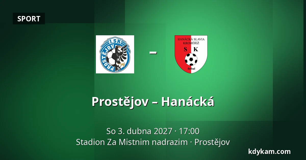 Prostějov – Hanácká — Stadion Za Mistnim nadrazim, Prostějov