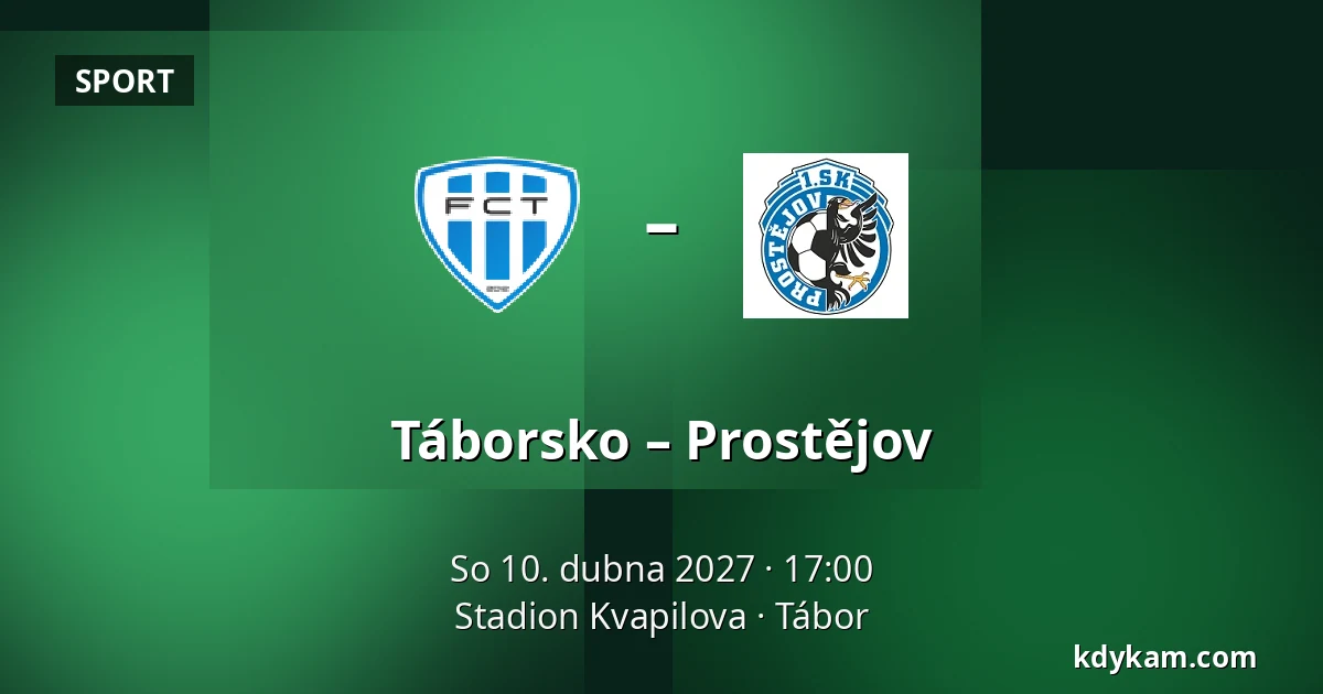 Táborsko – Prostějov — Stadion Kvapilova, Tábor