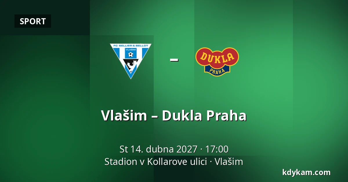 Vlašim – Dukla Praha — Stadion v Kollarove ulici, Vlašim