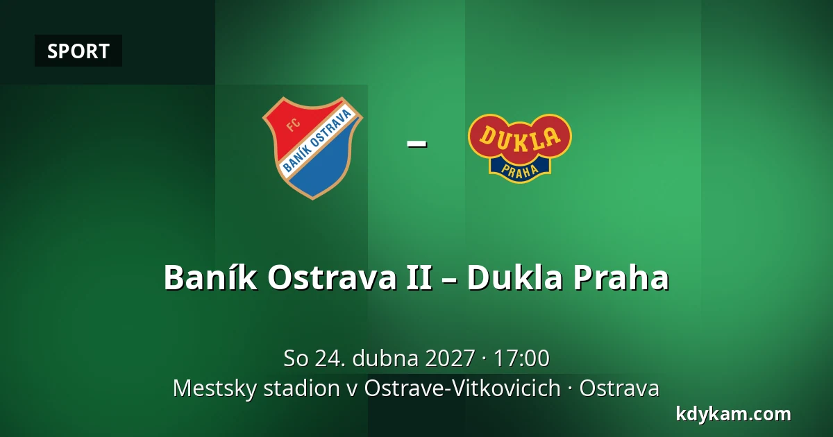Baník Ostrava II – Dukla Praha — Mestsky stadion v Ostrave-Vitkovicich, Ostrava