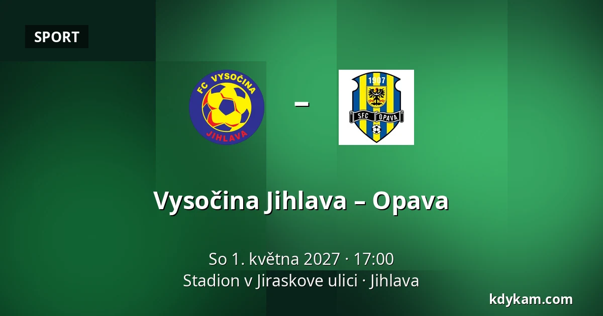 Vysočina Jihlava – Opava — Stadion v Jiraskove ulici, Jihlava