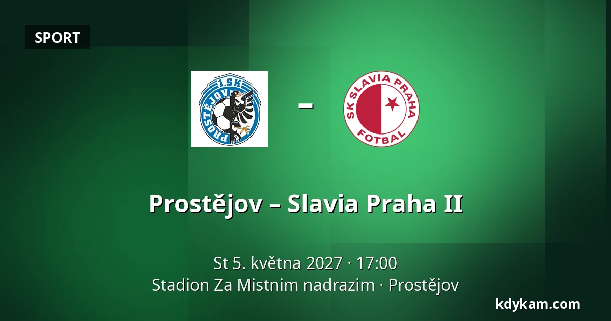 Prostějov – Slavia Praha II — Stadion Za Mistnim nadrazim, Prostějov