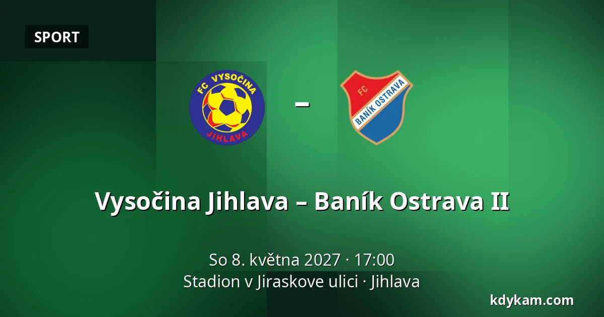 Vysočina Jihlava – Baník Ostrava II — Stadion v Jiraskove ulici, Jihlava