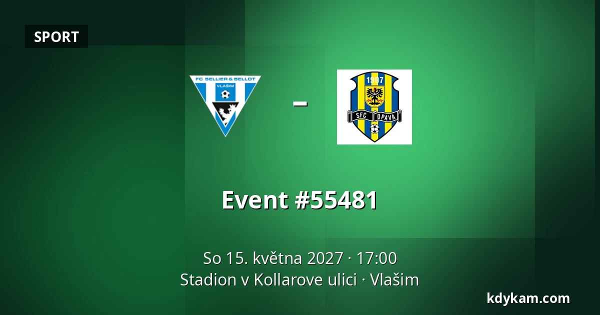 Vlašim – Opava — Stadion v Kollarove ulici, Vlašim