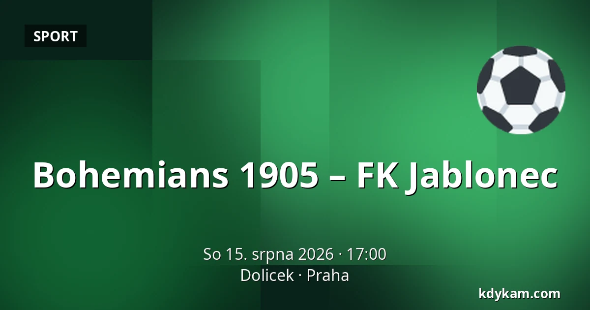 Bohemians 1905 – FK Jablonec — Dolicek, Praha