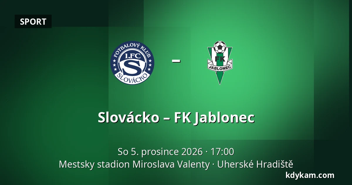 Slovácko – FK Jablonec — Mestsky stadion Miroslava Valenty, Uherské Hradiště