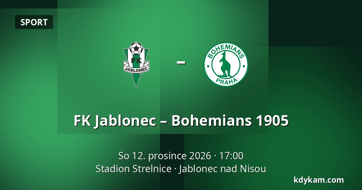 FK Jablonec – Bohemians 1905 — Stadion Strelnice, Jablonec nad Nisou