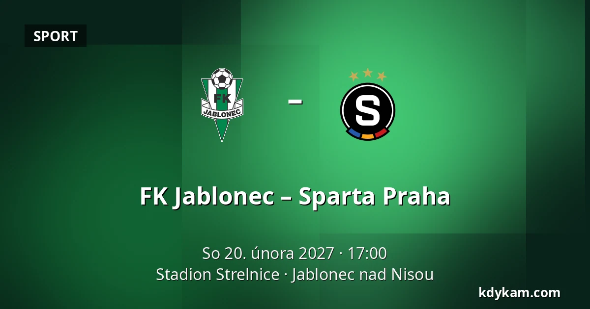 FK Jablonec – Sparta Praha — Stadion Strelnice, Jablonec nad Nisou