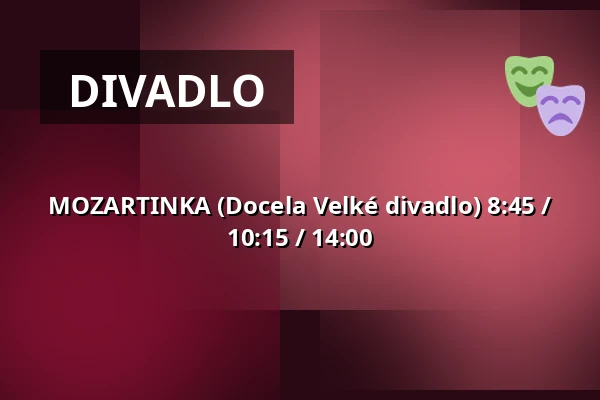 MOZARTINKA (Docela Velké divadlo) 8:45 / 10:15 / 14:00 — Městské divadlo, Žatec