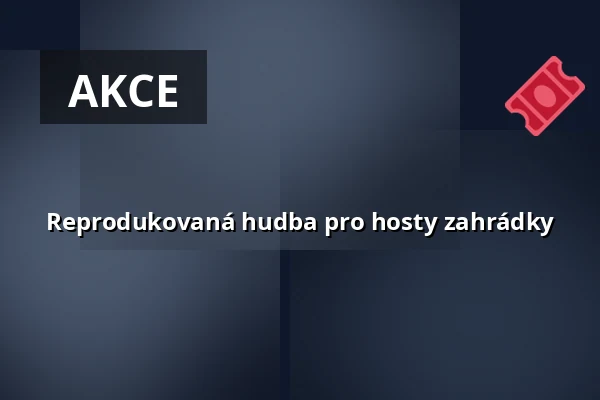 Reprodukovaná hudba pro hosty zahrádky — Úřad městské části Brno-střed, Brno