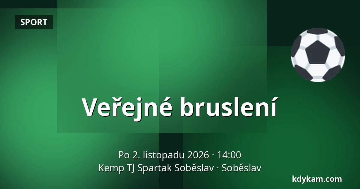 Veřejné bruslení — Kemp TJ Spartak Soběslav, Soběslav