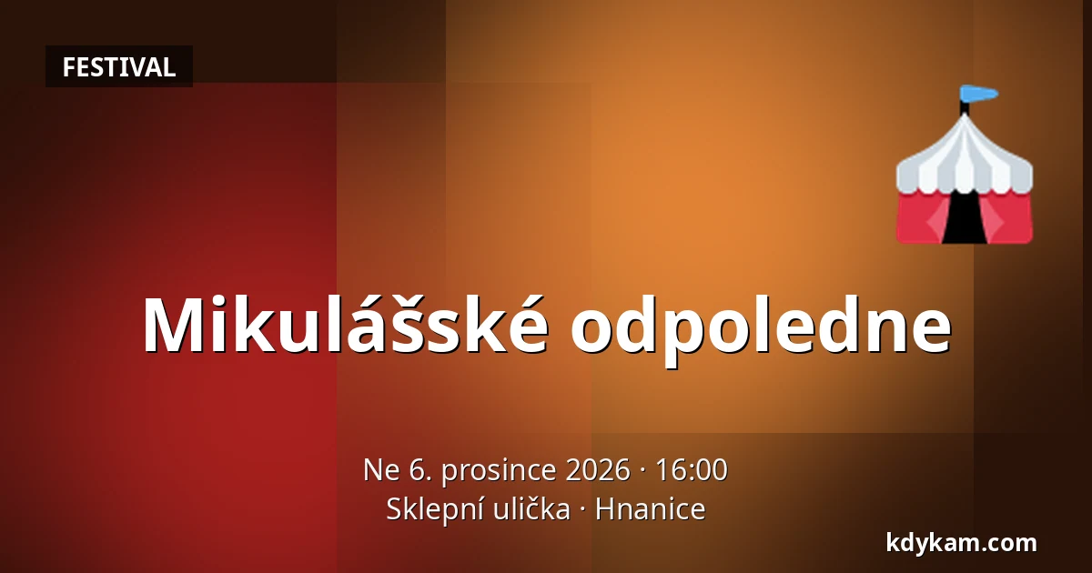 Mikulášské odpoledne — Sklepní ulička, Hnanice