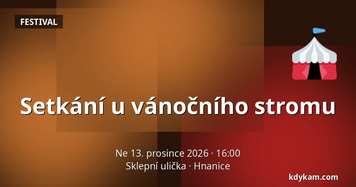 Setkání u vánočního stromu — Sklepní ulička, Hnanice