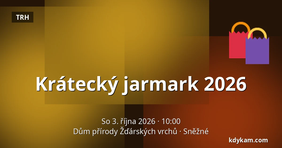 Krátecký jarmark 2026 — Dům přírody Žďárských vrchů, Sněžné