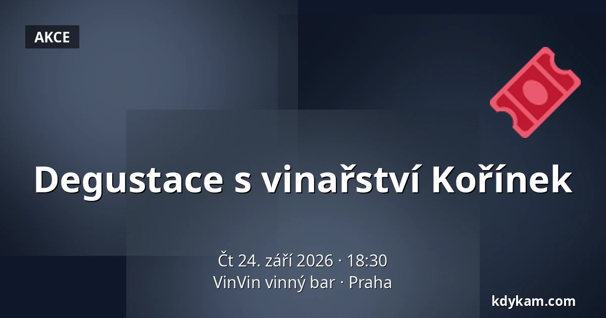 Degustace s vinařství Kořínek — VinVin vinný bar, Praha