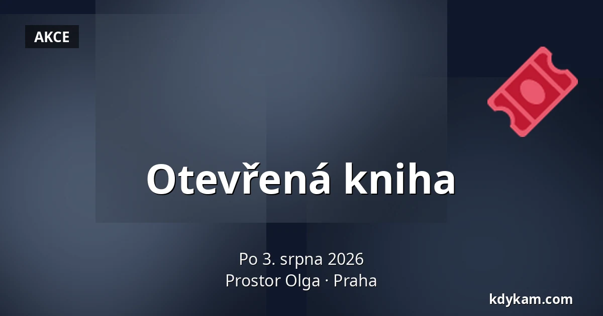 Otevřená kniha — Prostor Olga, Praha