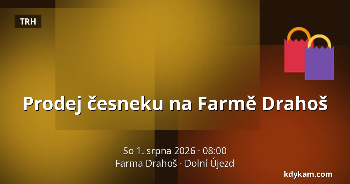 Prodej česneku na Farmě Drahoš — Farma Drahoš, Dolní Újezd