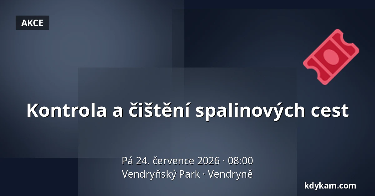 Kontrola a čištění spalinových cest — Vendryňský Park, Vendryně