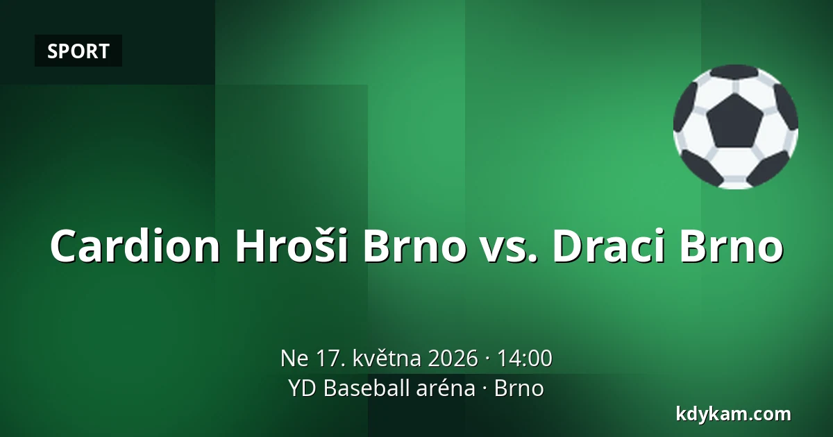 Cardion Hroši Brno vs. Draci Brno — YD Baseball aréna, Brno