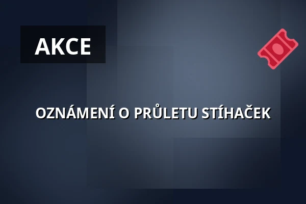 OZNÁMENÍ O PRŮLETU STÍHAČEK — Újezd, Praha