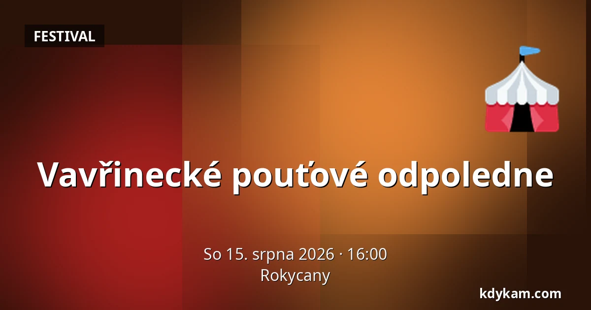 Vavřinecké pouťové odpoledne — Rokycany