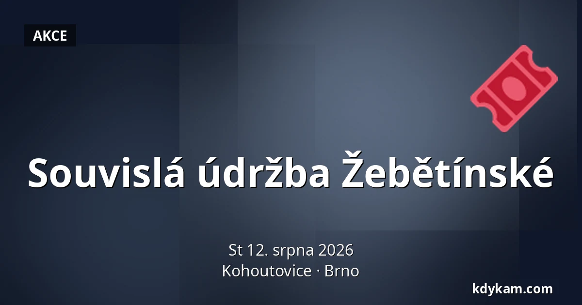 Souvislá údržba Žebětínské — Kohoutovice, Brno