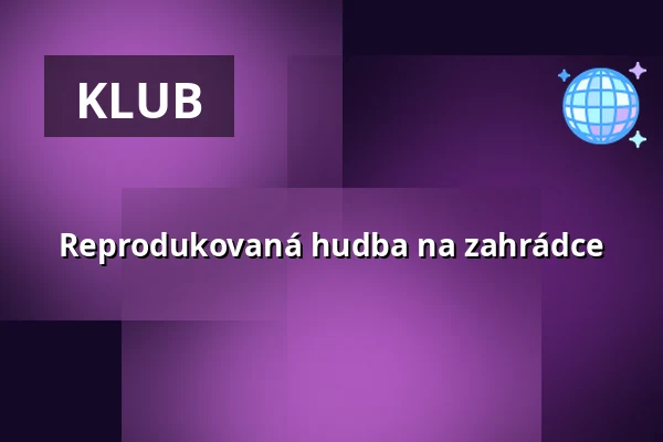 Reprodukovaná hudba na zahrádce — Úřad městské části Brno-střed, Brno