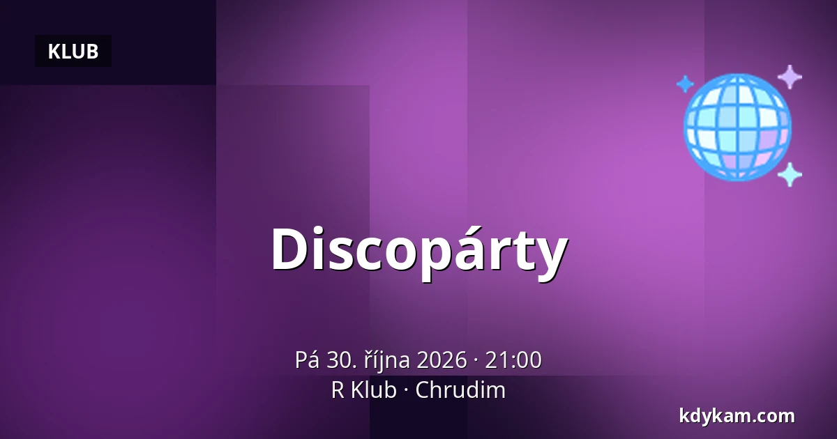 Discopárty — R Klub, Chrudim