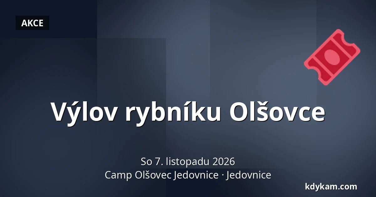 Výlov rybníku Olšovce — Camp Olšovec Jedovnice, Jedovnice
