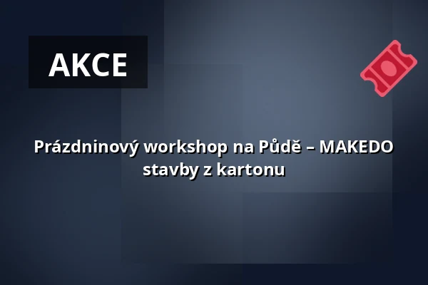 Prázdninový workshop na Půdě – MAKEDO stavby z kartonu — Městská knihovna Polička, Polička