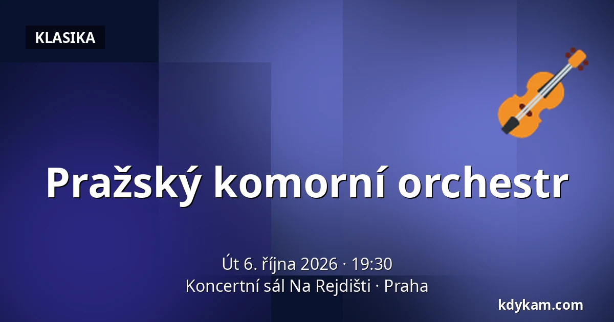 Pražský komorní orchestr — Koncertní sál Na Rejdišti, Praha