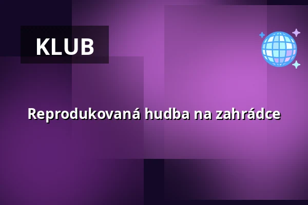 Reprodukovaná hudba na zahrádce — Úřad městské části Brno-střed, Brno