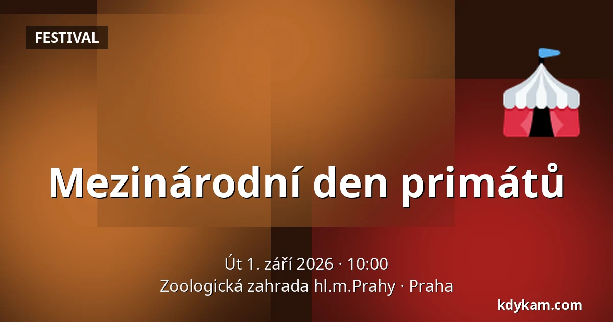 Mezinárodní den primátů — Zoologická zahrada hl.m.Prahy, Praha