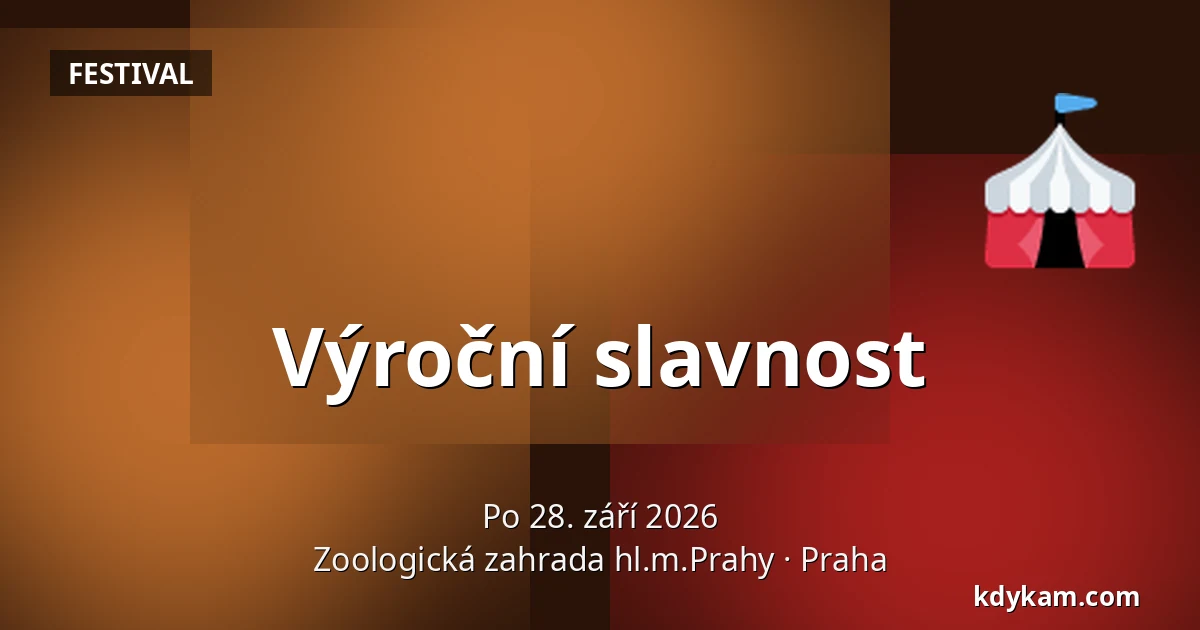 Výroční slavnost — Zoologická zahrada hl.m.Prahy, Praha