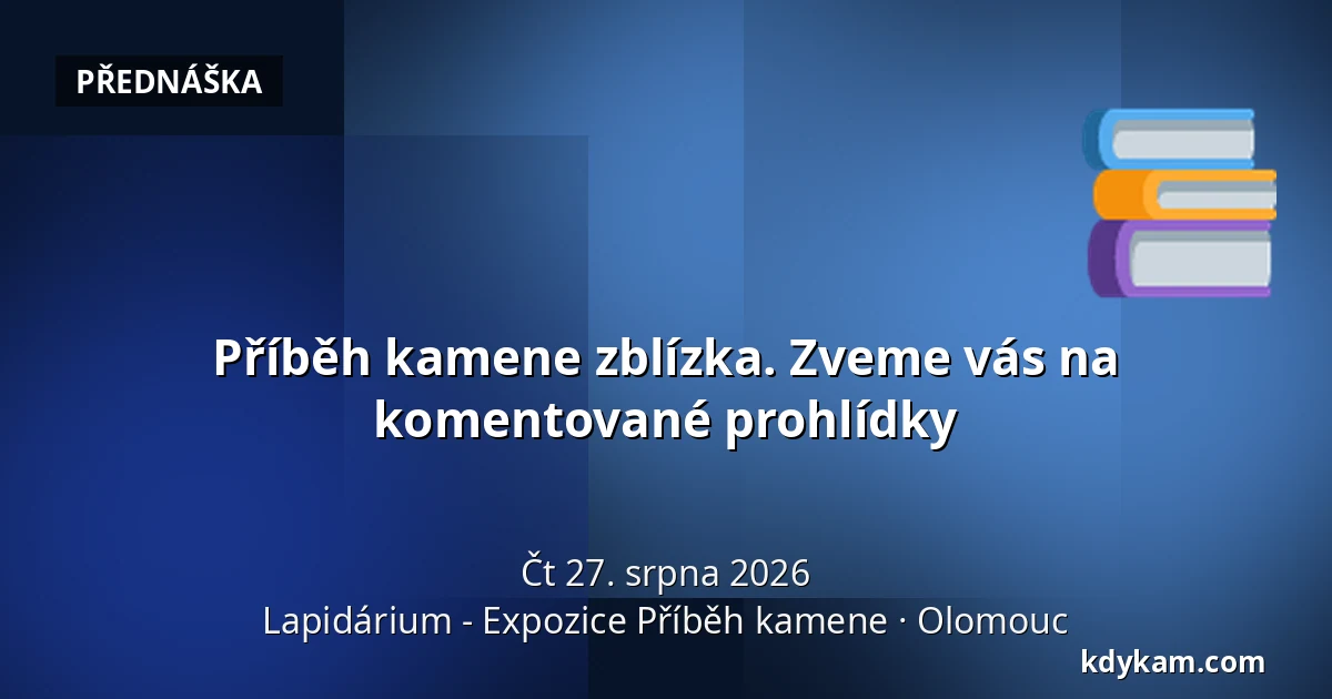 Příběh kamene zblízka. Zveme vás na komentované prohlídky — Lapidárium - Expozice Příběh kamene, Olomouc