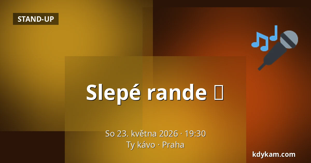 Slepé rande ❤️ — Ty kávo, Praha