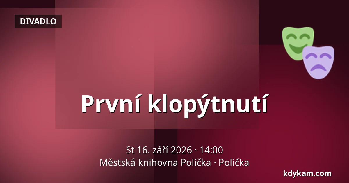 První klopýtnutí — Městská knihovna Polička, Polička