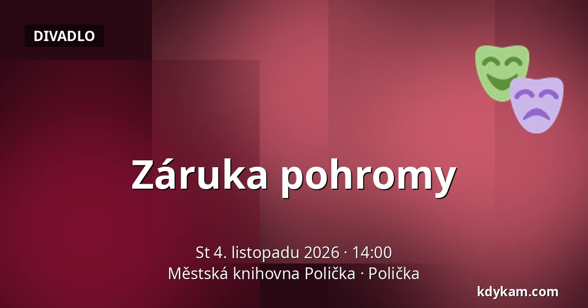 Záruka pohromy — Městská knihovna Polička, Polička